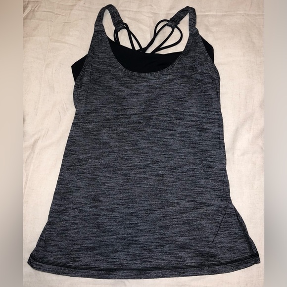 lululemon tank top with sports bra - Picture 1 of 4